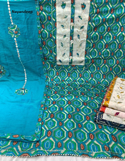 Madhvi Nayandeep Cotton Dress Material Exporter Gujarat
