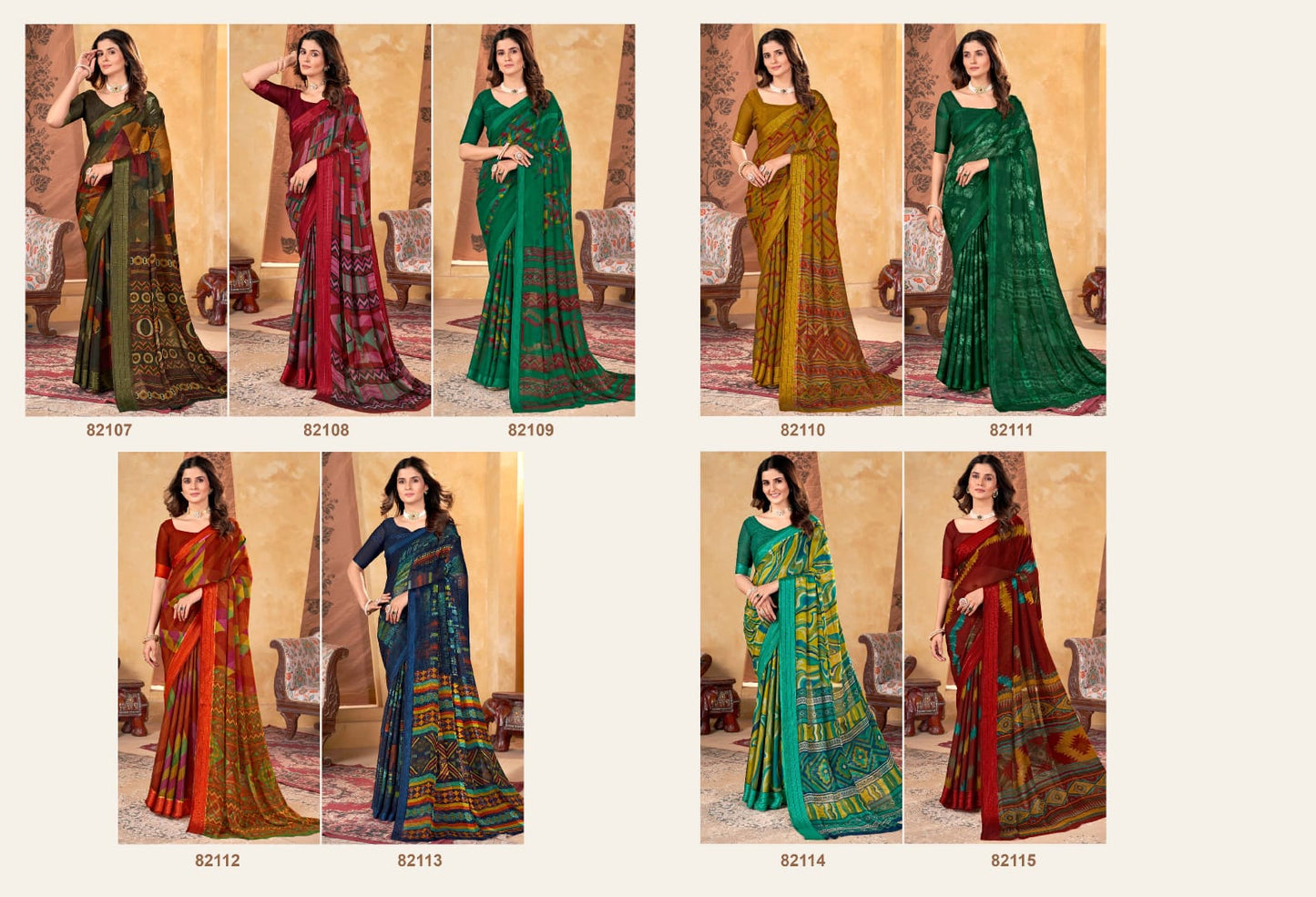 Madhvi Vol 2 Vipul Chiffon Sarees Manufacturer India