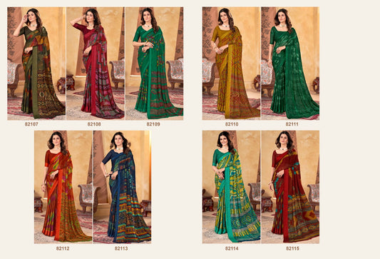 Madhvi Vol 2 Vipul Chiffon Sarees Manufacturer India