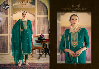 Madiha Four Dots Crush Pant Style Suits Supplier Ahmedabad