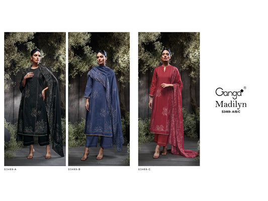 Madilyn 3469 Ganga Premium Cotton Plazzo Style Suits Wholesale Price