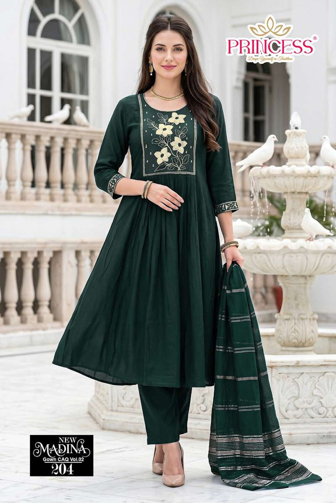 Madina Vol 2 Princess Creation Roman Silk Readymade Anarkali Suits Manufacturer Ahmedabad
