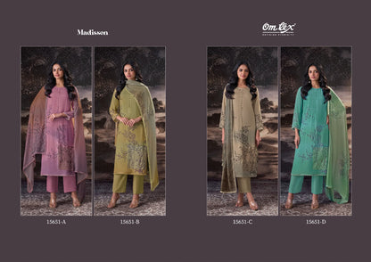 Madisson Omtex Muslin Silk Pant Style Suits Exporter Gujarat