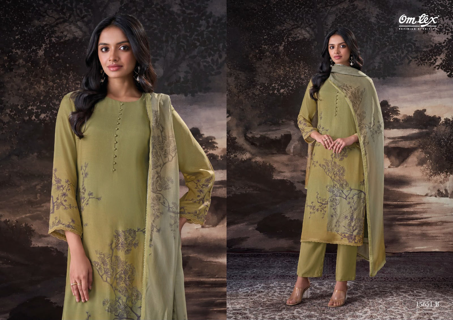 Madisson Omtex Muslin Silk Pant Style Suits Exporter Gujarat