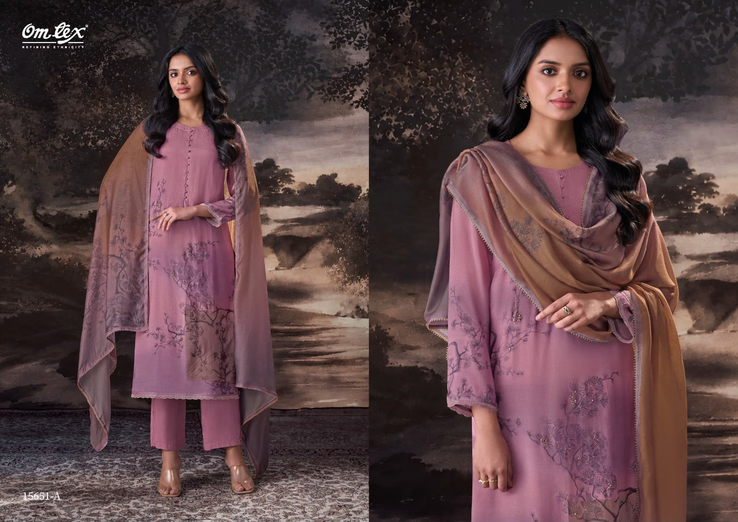 Madisson Omtex Muslin Silk Pant Style Suits Exporter Gujarat