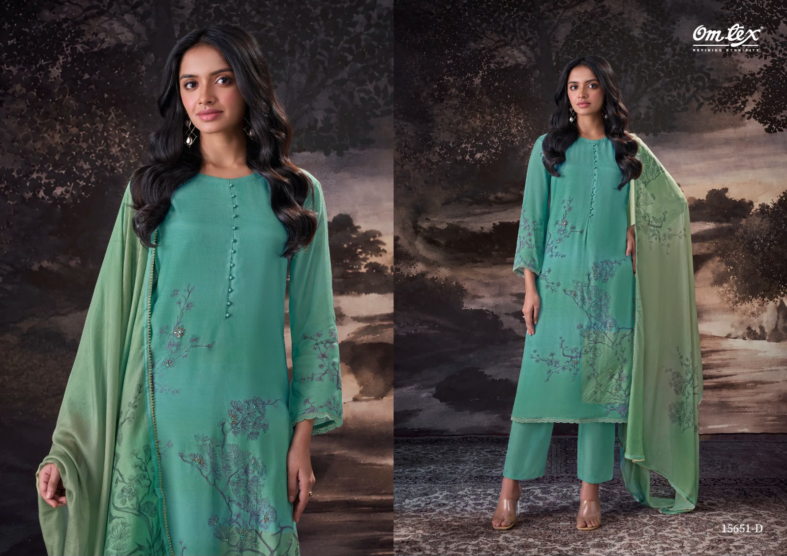 Madisson Omtex Muslin Silk Pant Style Suits Exporter Gujarat