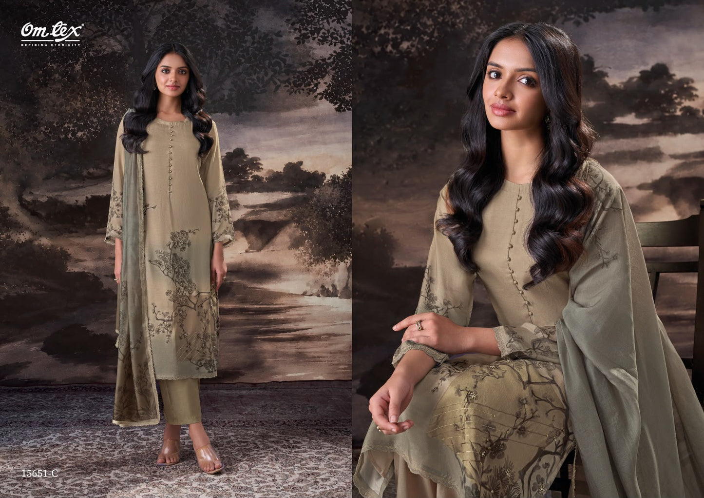 Madisson Omtex Muslin Silk Pant Style Suits Exporter Gujarat
