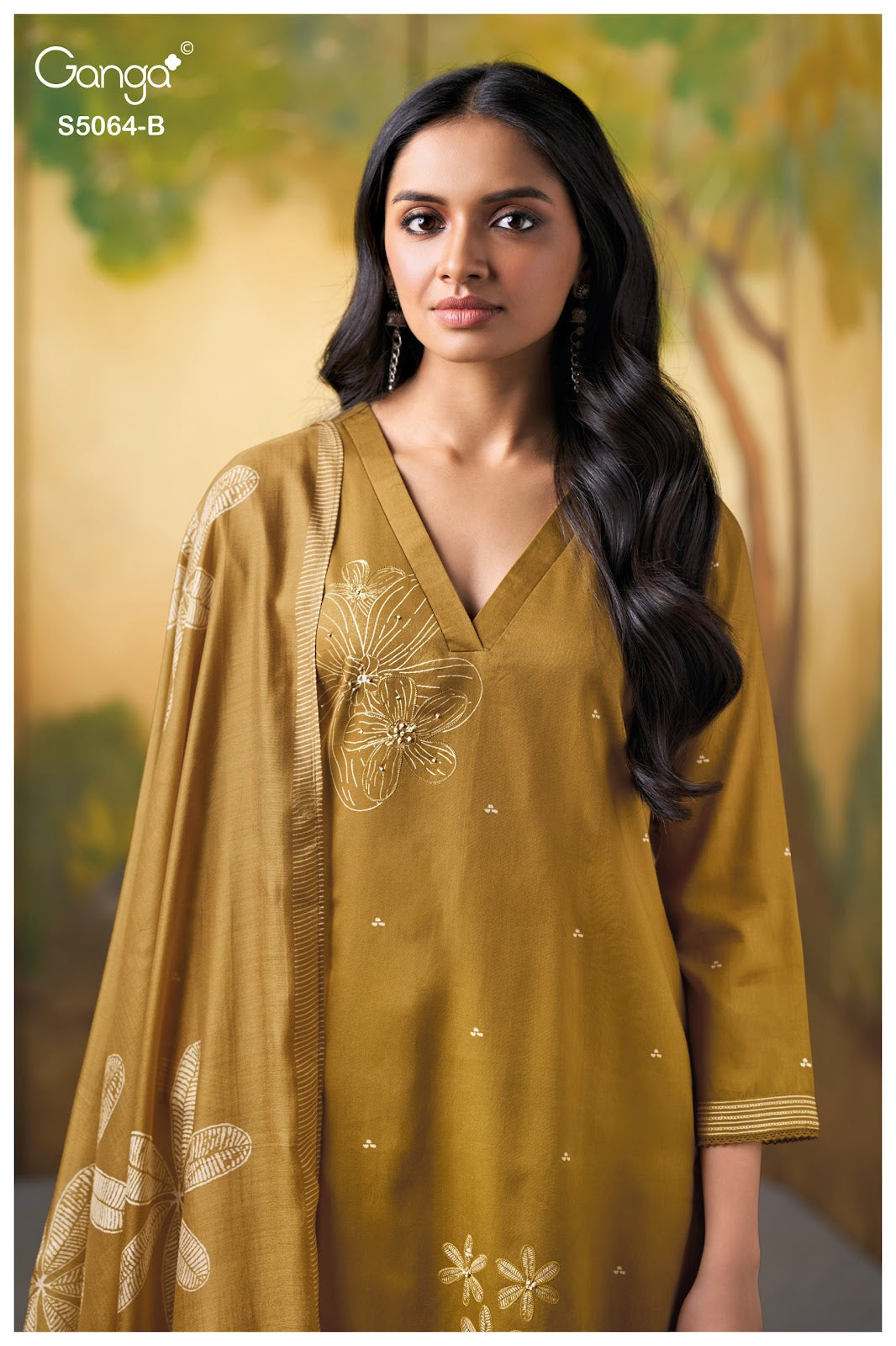 Maevina S5064 Ganga Cotton Satin Plazzo Style Suits Wholesale Price