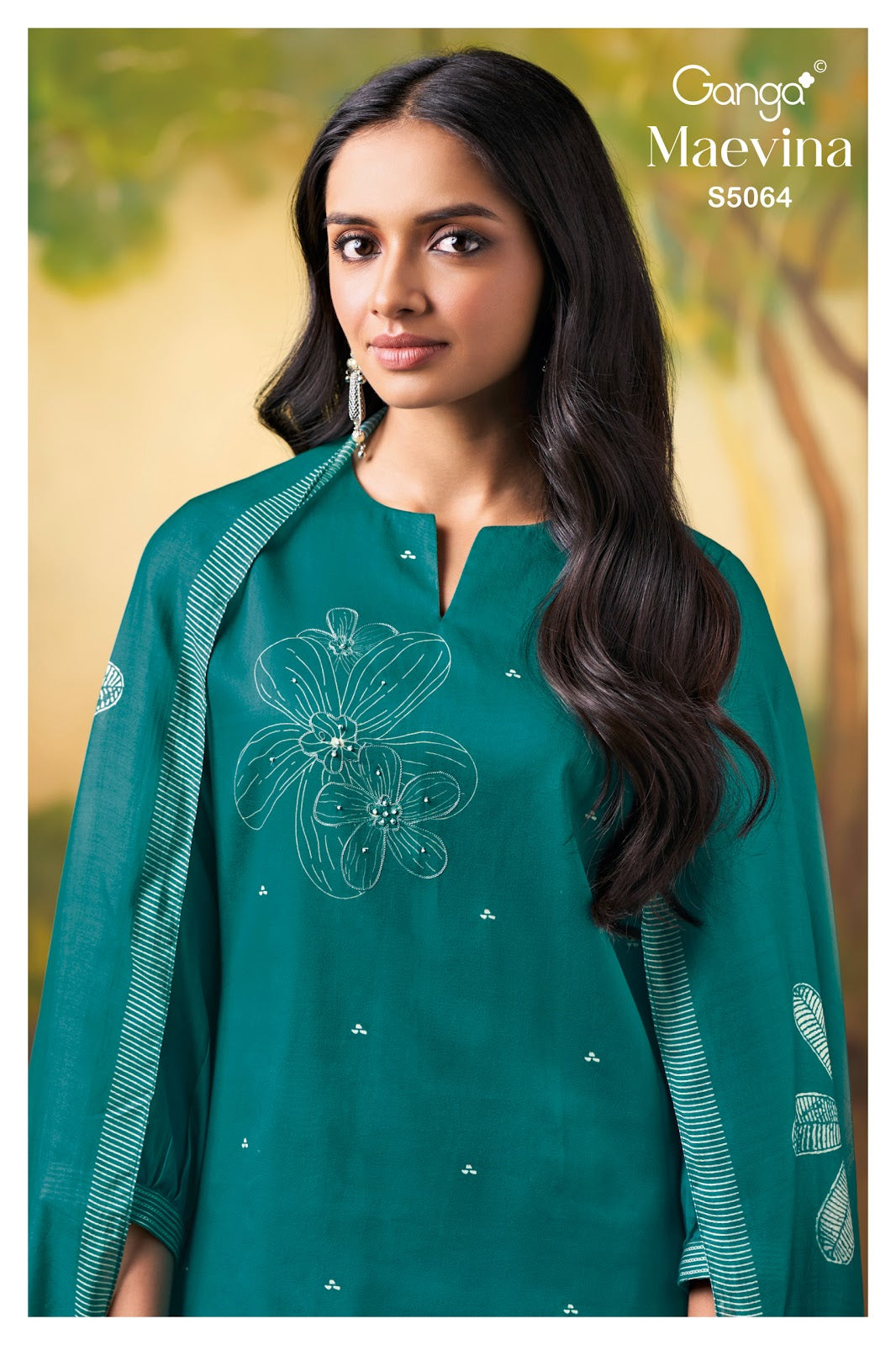 Maevina S5064 Ganga Cotton Satin Plazzo Style Suits Wholesale Price
