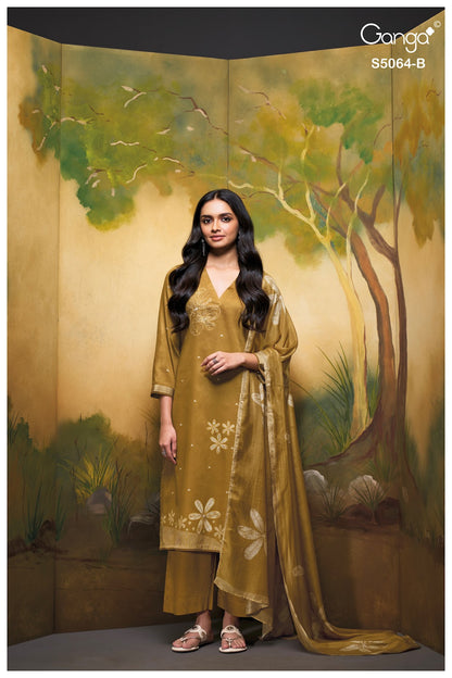 Maevina S5064 Ganga Cotton Satin Plazzo Style Suits Wholesale Price