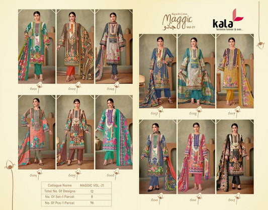 Maggic Vol 21 Kala Cotton Karachi Salwar Suits Manufacturer Gujarat