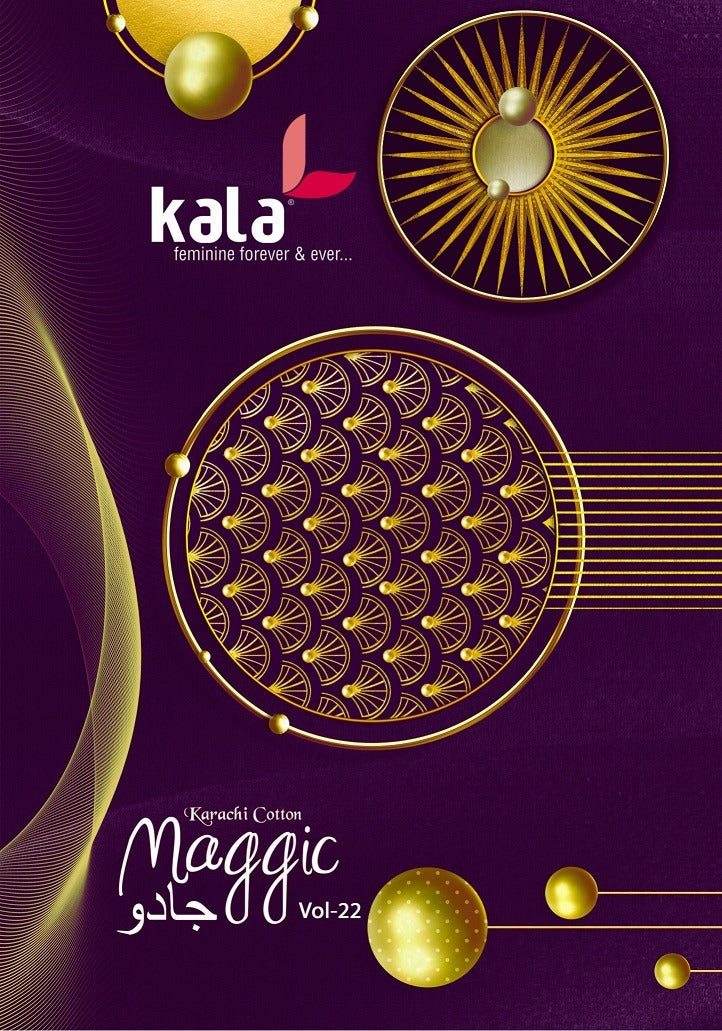 Maggic Vol 22 Kala Cotton Karachi Salwar Suits Exporter India