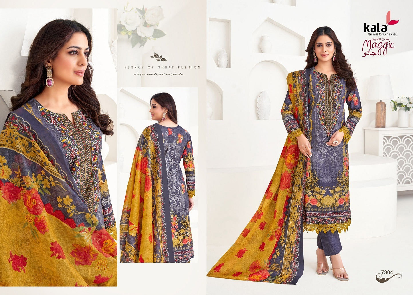 Maggic Vol 22 Kala Cotton Karachi Salwar Suits Exporter India