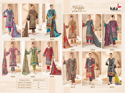 Maggic Vol 23 Kala Cotton Karachi Salwar Suits Supplier