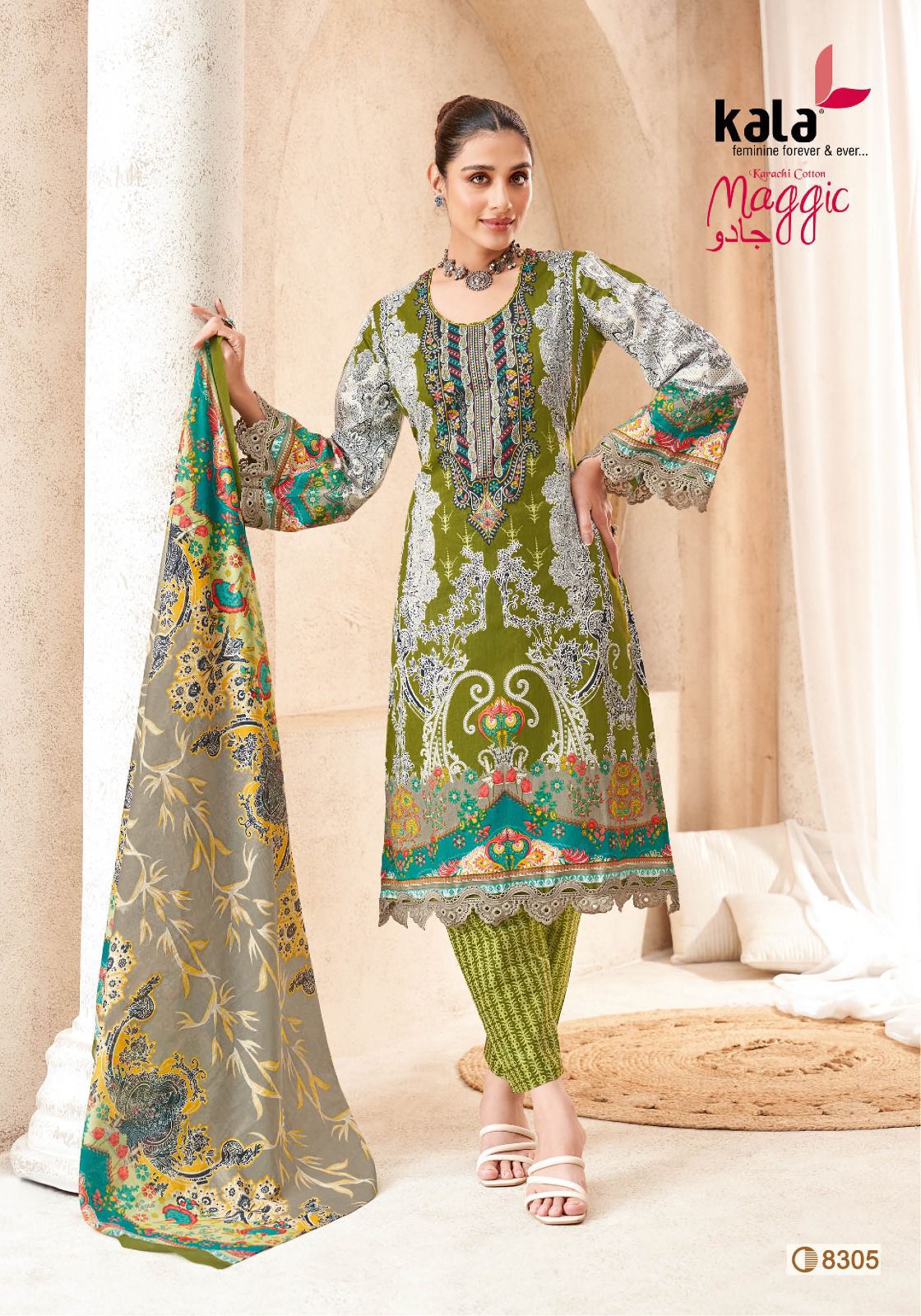 Maggic Vol 23 Kala Cotton Karachi Salwar Suits Supplier