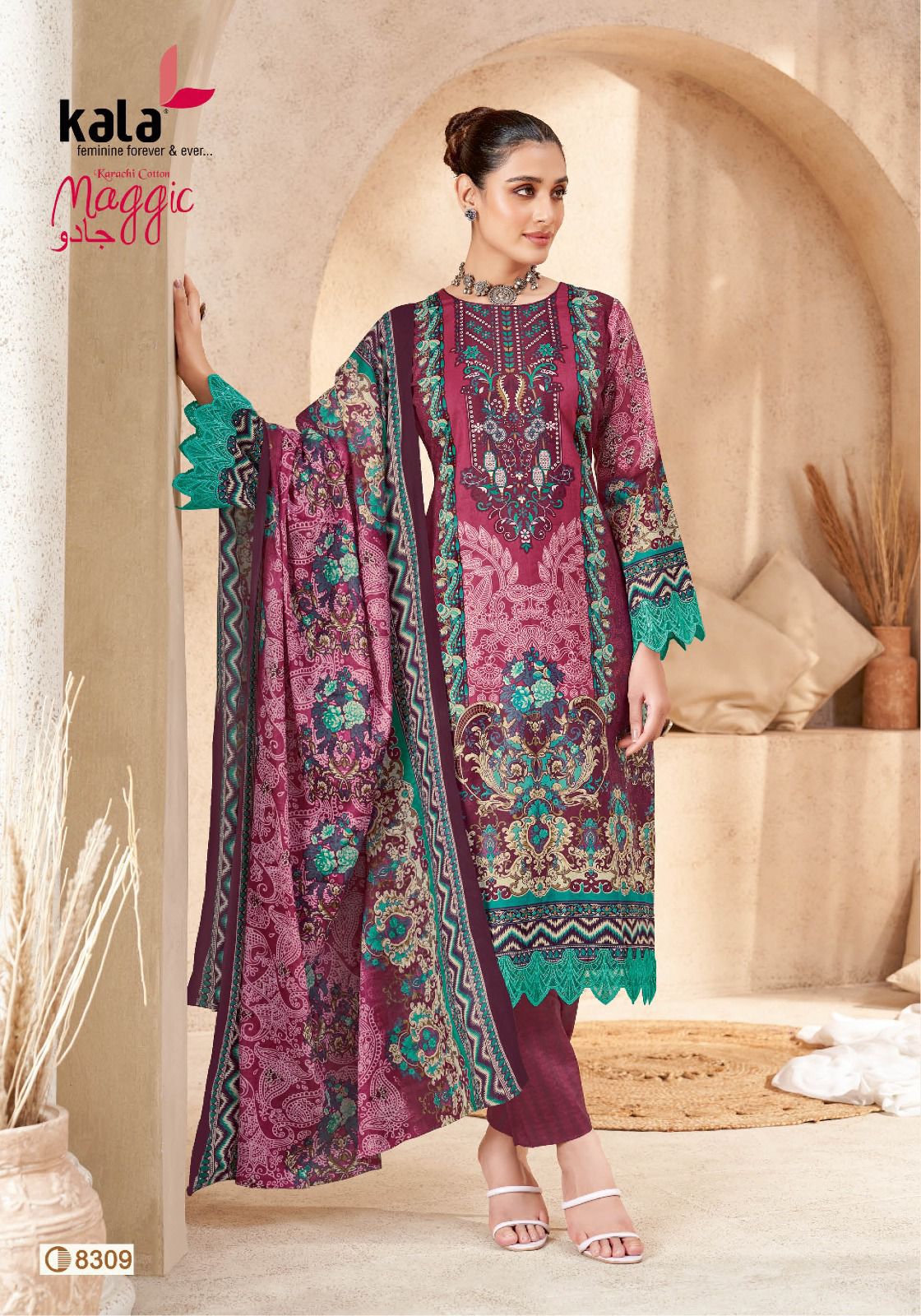 Maggic Vol 23 Kala Cotton Karachi Salwar Suits Supplier