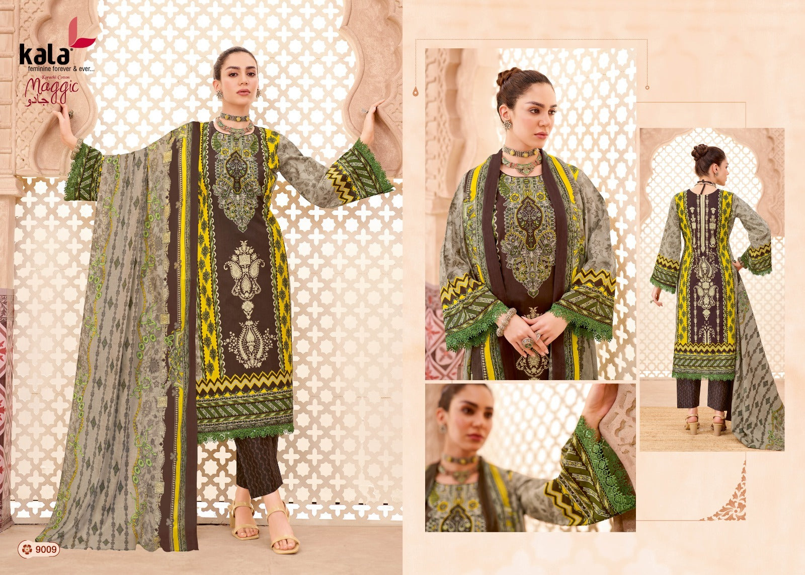 Maggic Vol 24 Kala Cotton Karachi Readymade Suits Manufacturer Gujarat