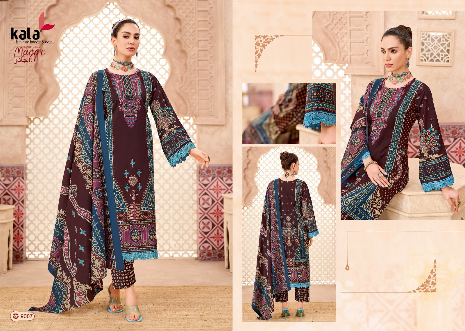 Maggic Vol 24 Kala Cotton Karachi Readymade Suits Manufacturer Gujarat