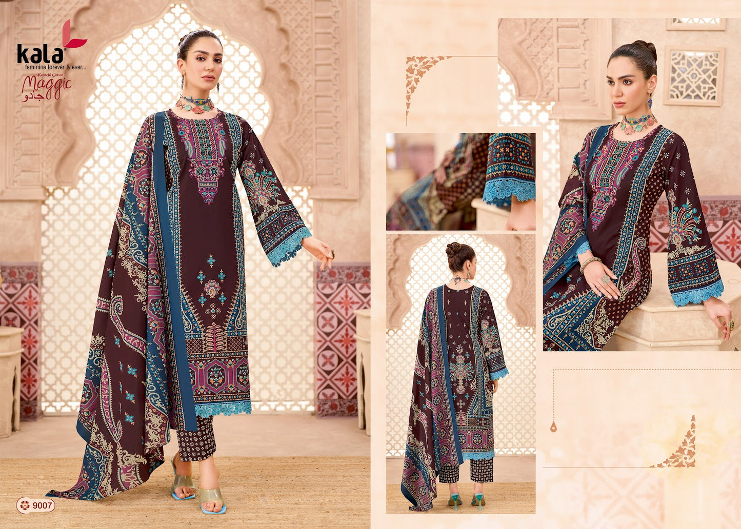 Maggic Vol 24 Kala Mix Cotton Karachi Salwar Suits Supplier