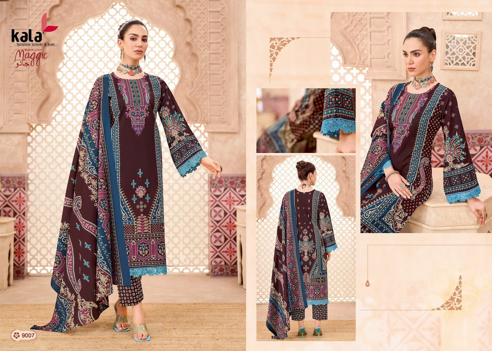 Maggic Vol 24 Kala Mix Cotton Karachi Salwar Suits Supplier
