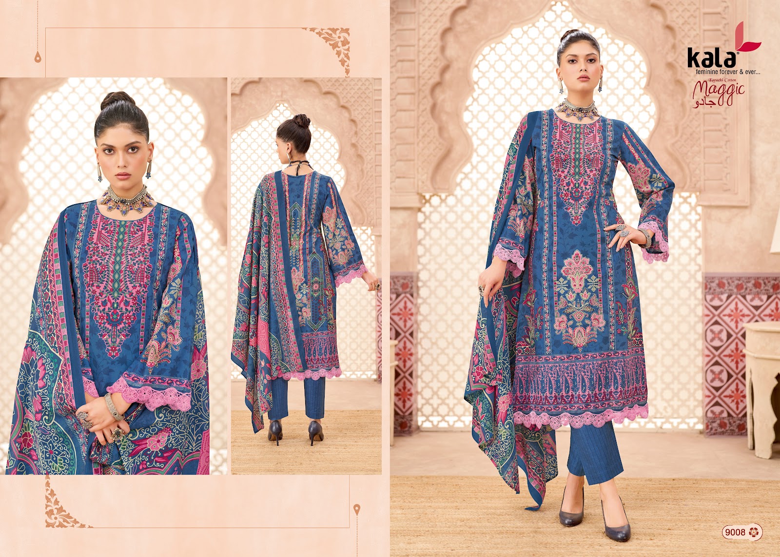 Maggic Vol 24 Kala Mix Cotton Karachi Salwar Suits Supplier