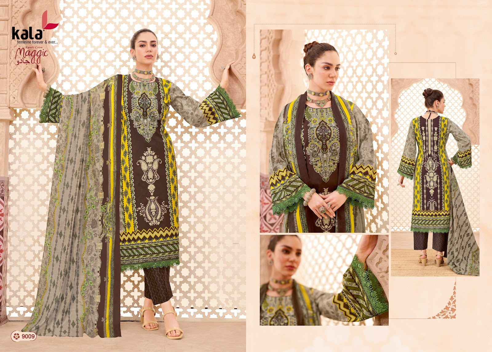 Maggic Vol 24 Kala Mix Cotton Karachi Salwar Suits Supplier