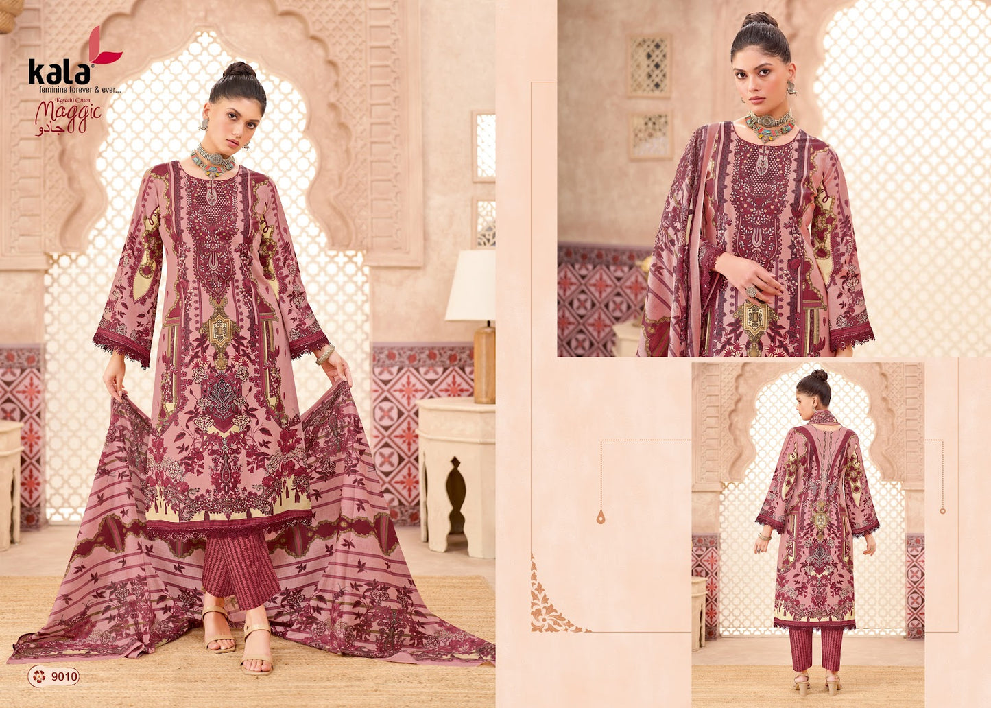 Maggic Vol 24 Kala Mix Cotton Karachi Salwar Suits Supplier