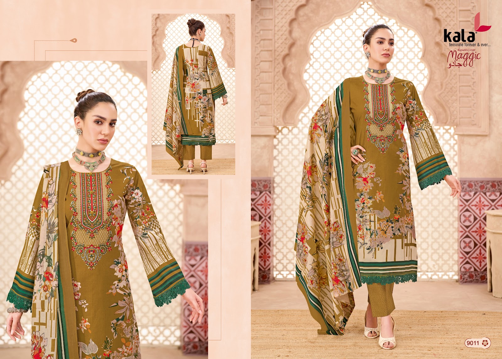 Maggic Vol 24 Kala Mix Cotton Karachi Salwar Suits Supplier