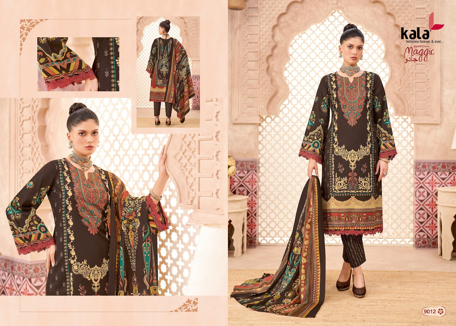 Maggic Vol 24 Kala Mix Cotton Karachi Salwar Suits Supplier