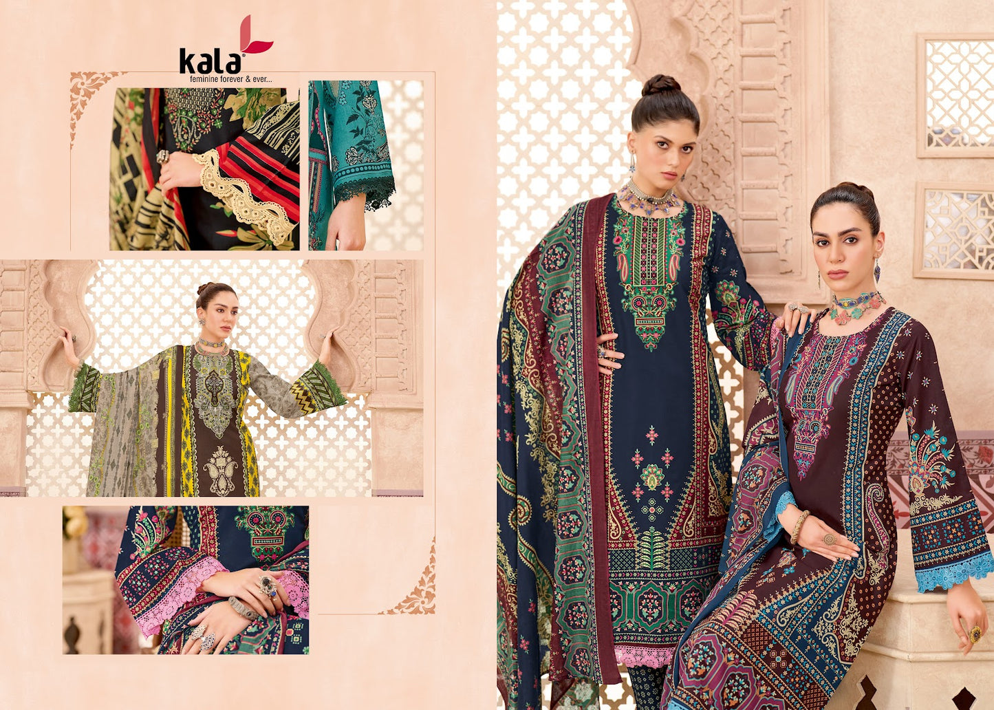 Maggic Vol 24 Kala Mix Cotton Karachi Salwar Suits Supplier