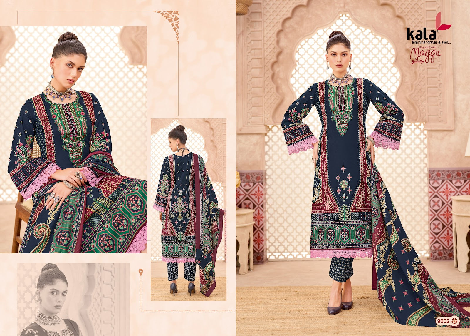 Maggic Vol 24 Kala Mix Cotton Karachi Salwar Suits Supplier