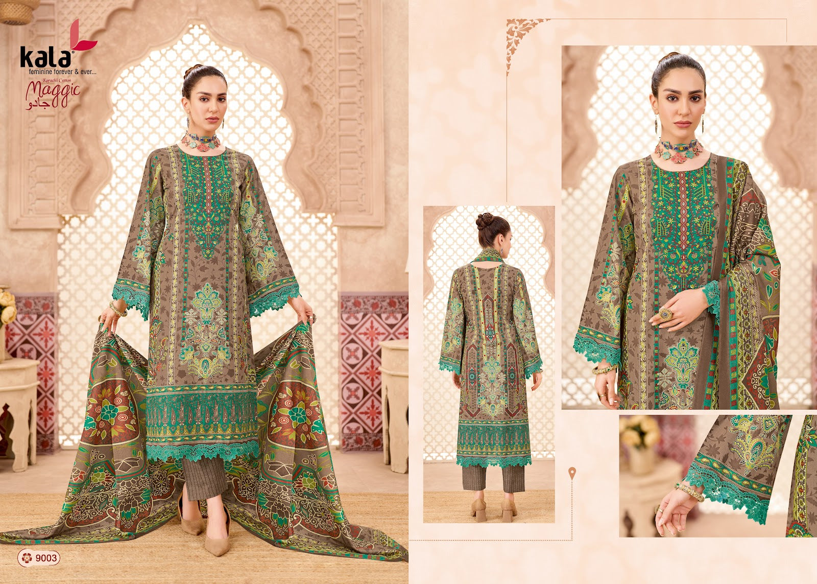 Maggic Vol 24 Kala Mix Cotton Karachi Salwar Suits Supplier