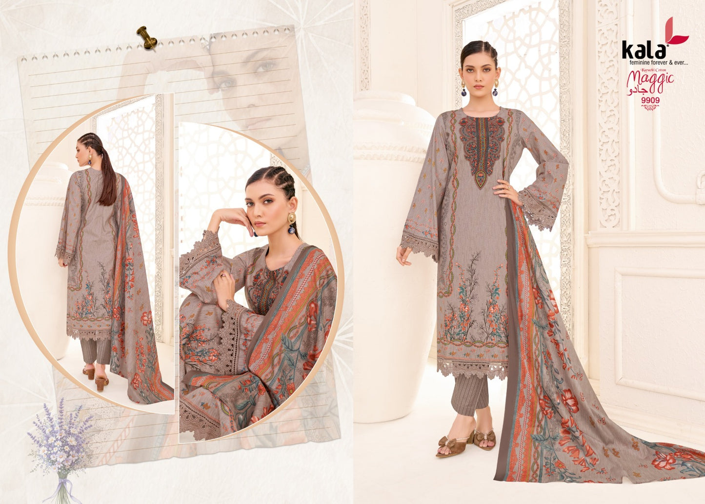 Maggic Vol 25 Kala Cotton Karachi Readymade Suits Supplier Ahmedabad
