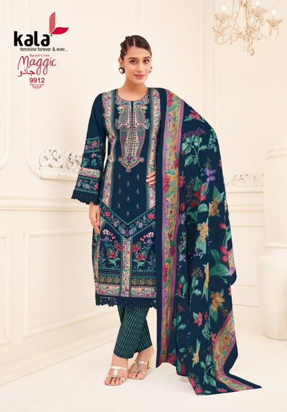 Maggic Vol 25 Kala Cotton Karachi Readymade Suits Supplier Ahmedabad
