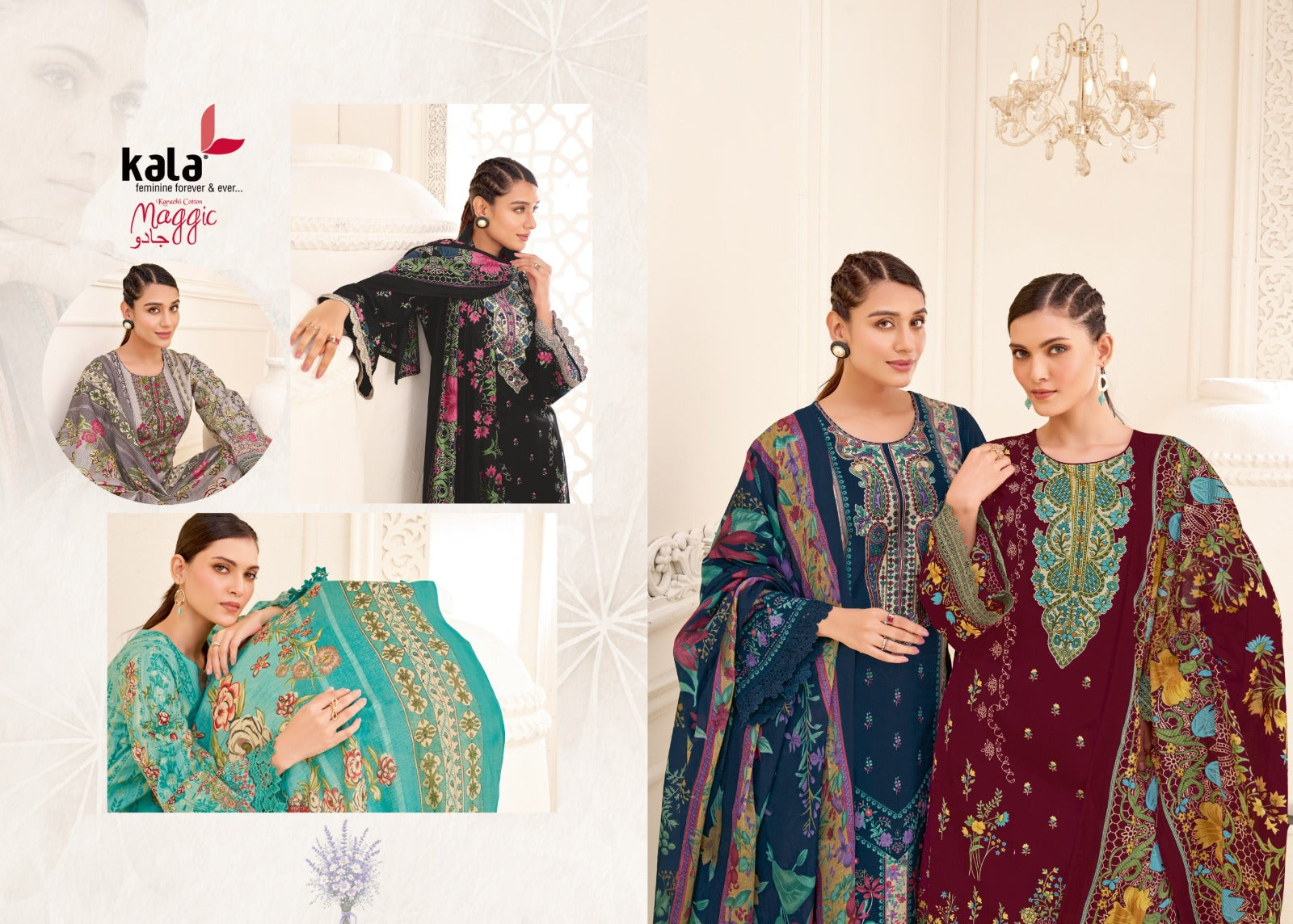 Maggic Vol 25 Kala Cotton Karachi Salwar Suits Wholesale