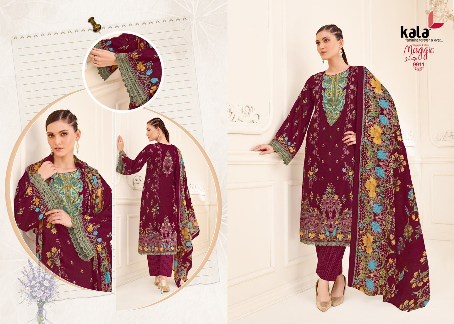 Maggic Vol 25 Kala Cotton Karachi Salwar Suits Wholesale