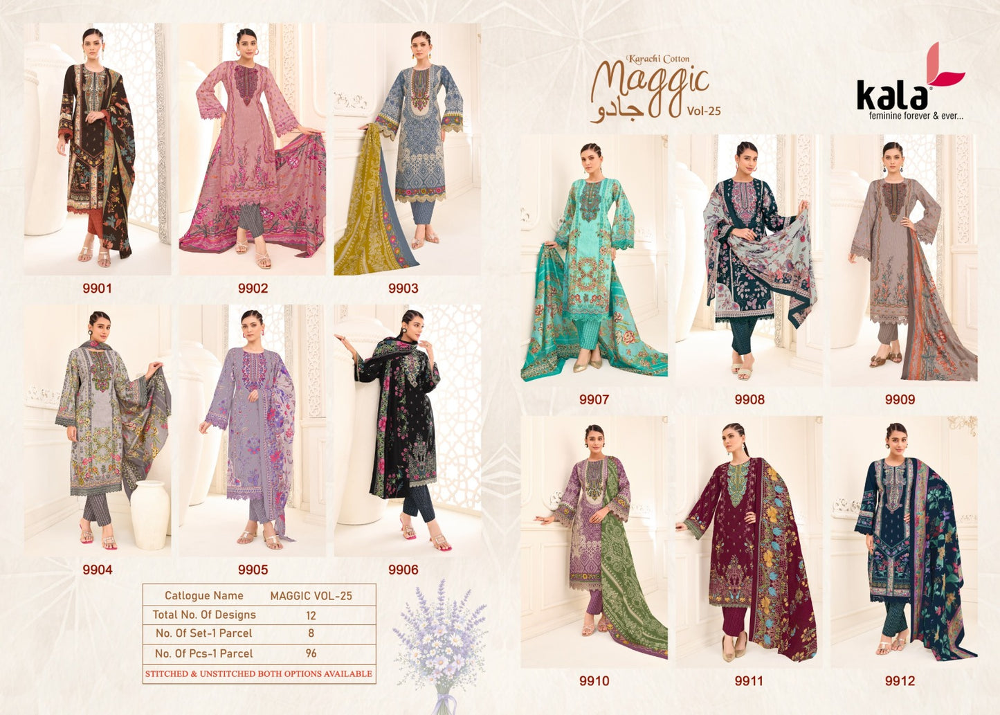 Maggic Vol 25 Kala Cotton Karachi Salwar Suits Wholesale