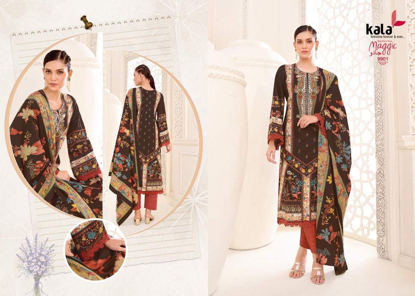 Maggic Vol 25 Kala Cotton Karachi Salwar Suits Wholesale