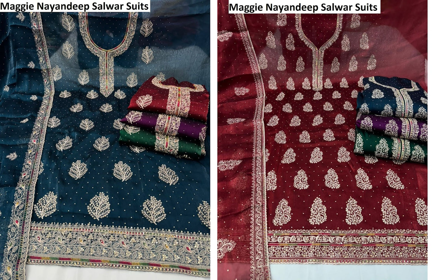 Maggie Nayandeep Silk Salwar Suits Wholesale