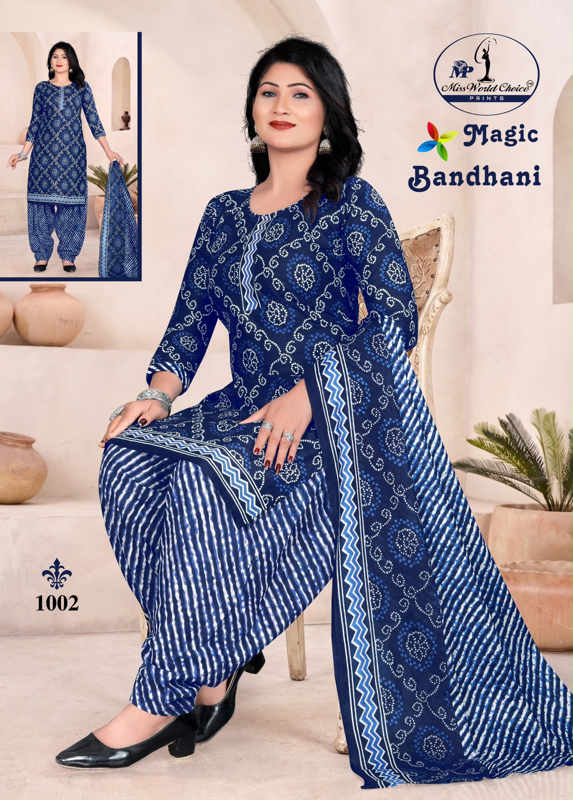 Magic Bandhani Vol 1 Miss World Choice Readymade Cotton Patiyala Suits Wholesaler