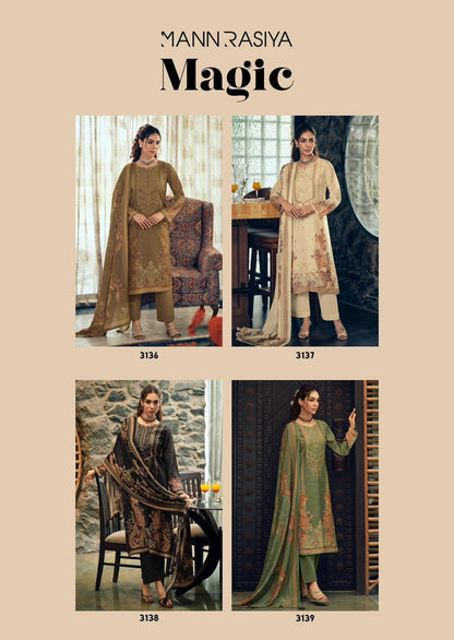 Magic Mannrasiya Lilen Pant Style Suits Supplier India