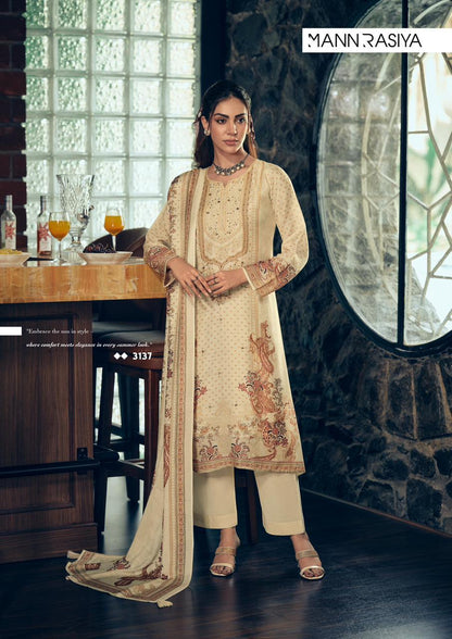 Magic Mannrasiya Lilen Pant Style Suits Supplier India