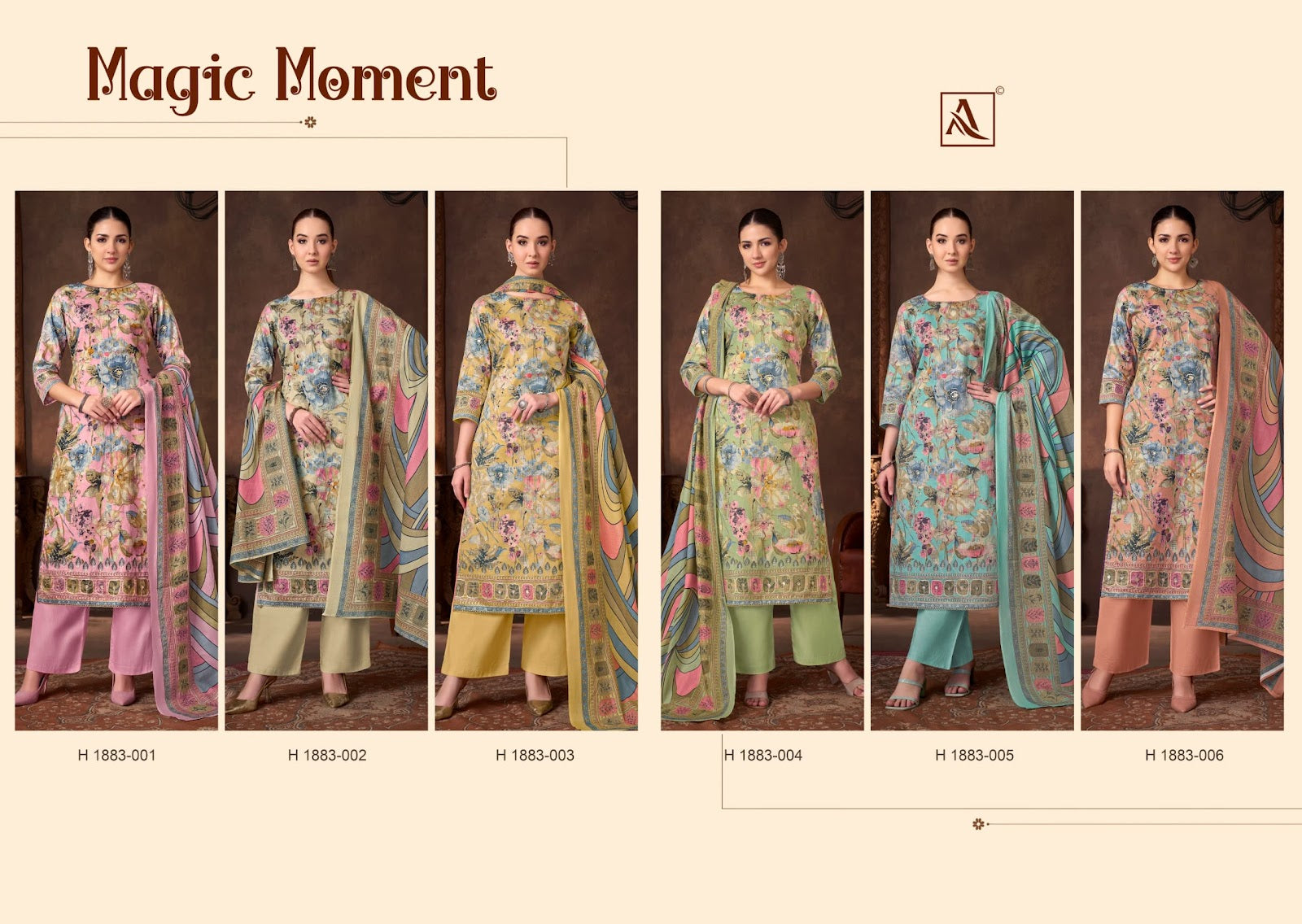 Magic Moment Alok Pure Zam Plazzo Style Suits Wholesale Price