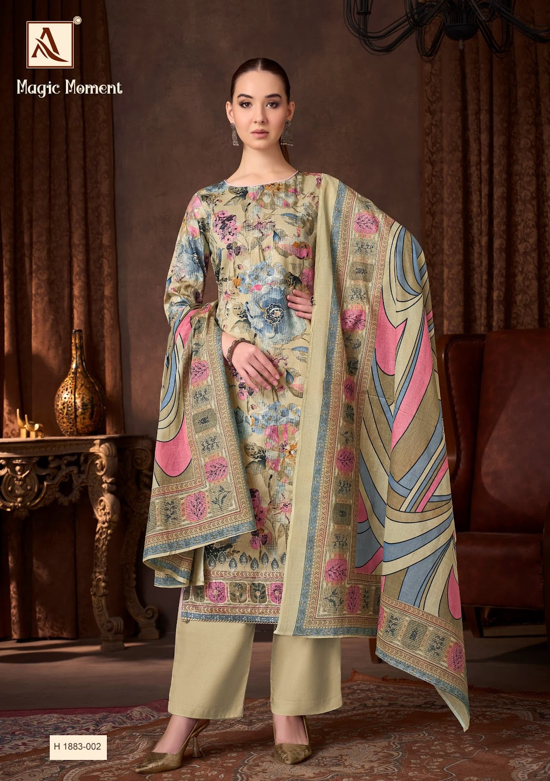 Magic Moment Alok Pure Zam Plazzo Style Suits Wholesale Price