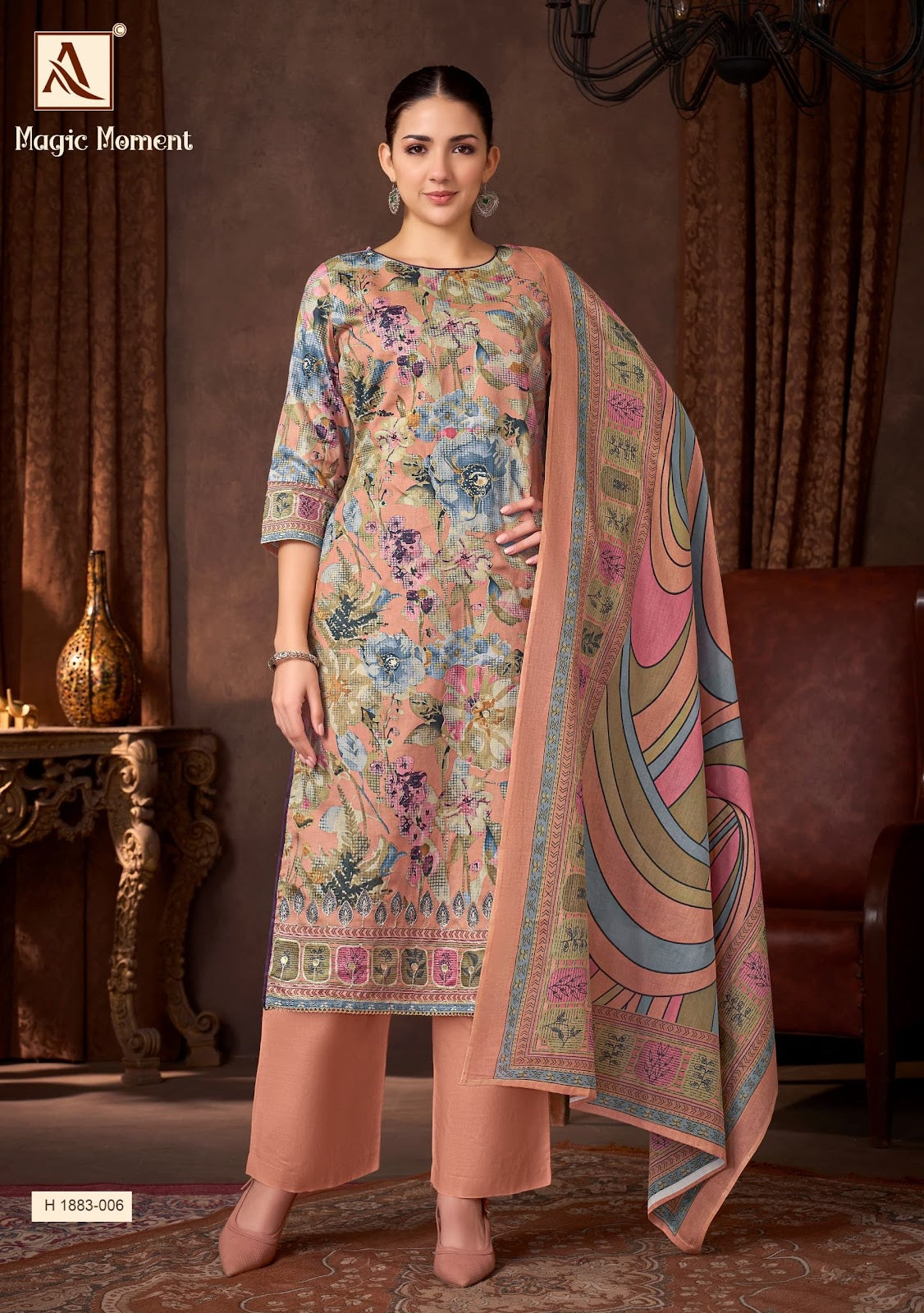 Magic Moment Alok Pure Zam Plazzo Style Suits Wholesale Price