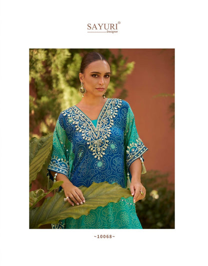 Magic Nx Kaftan Style Sayuri Viscose Jacquard Top Bottom Set Wholesaler India