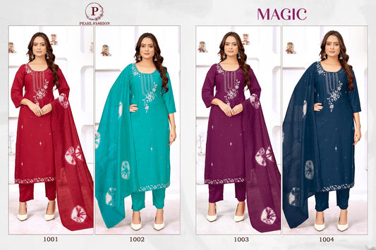 Magic Pearl Viscose Rayon Readymade Pant Style Suits Exporter