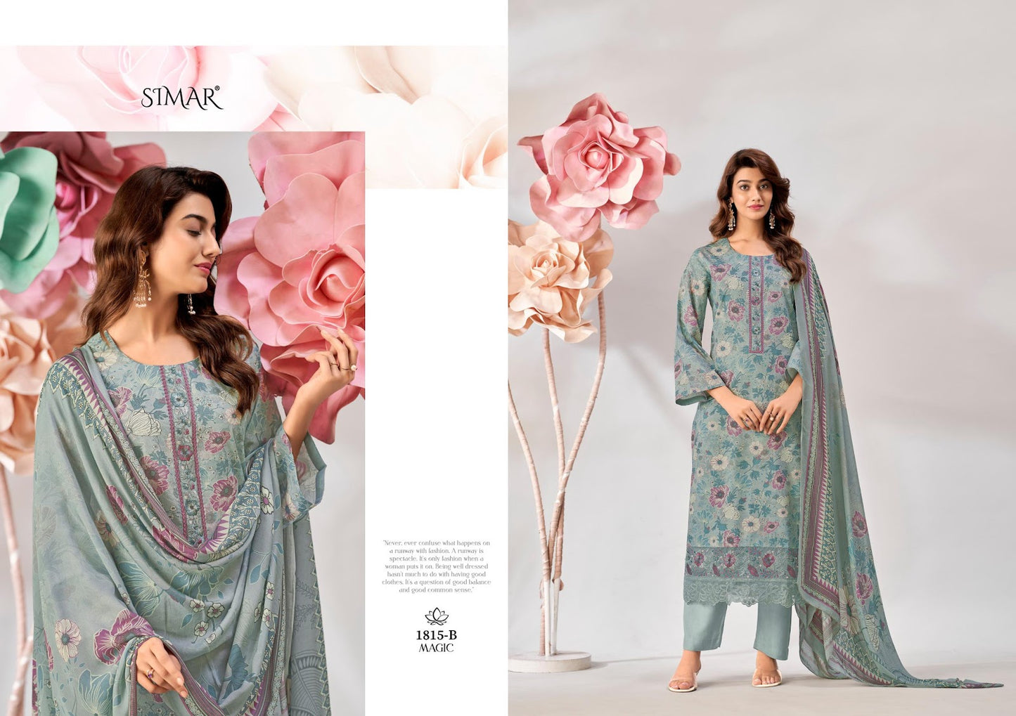 Magic Simar Viscose Muslin Pant Style Suits Exporter Gujarat
