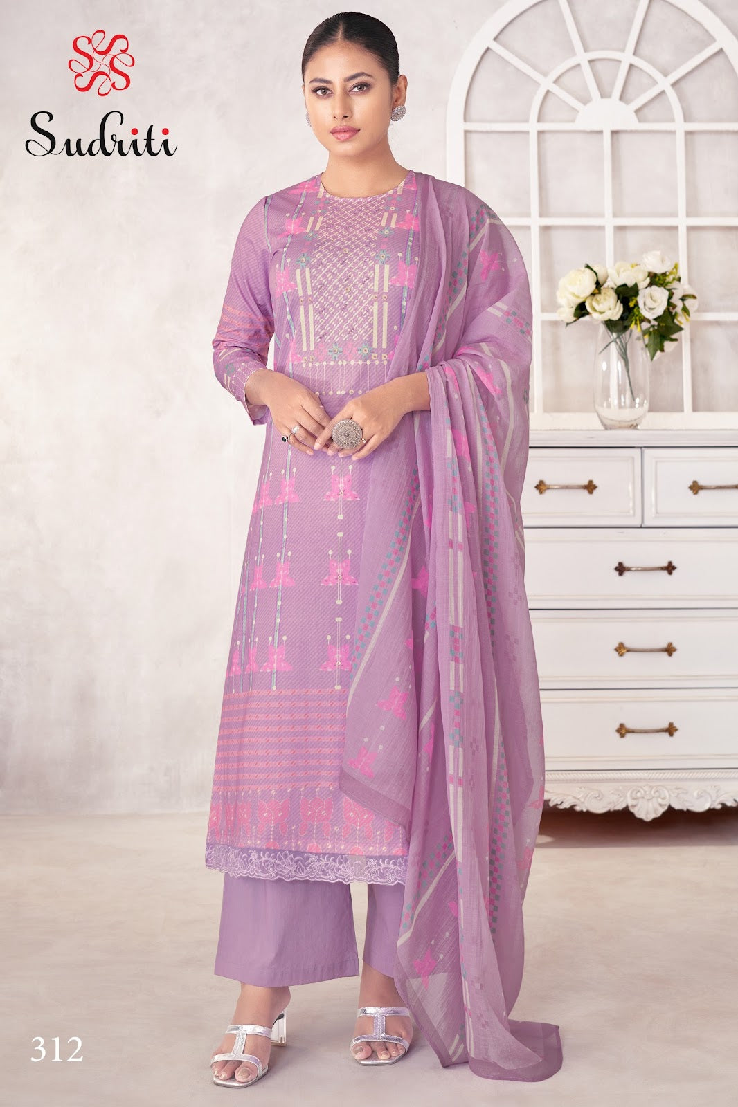 Magic Strip Sudriti Sahiba Pure Cotton Plazzo Style Suits Exporter Gujarat