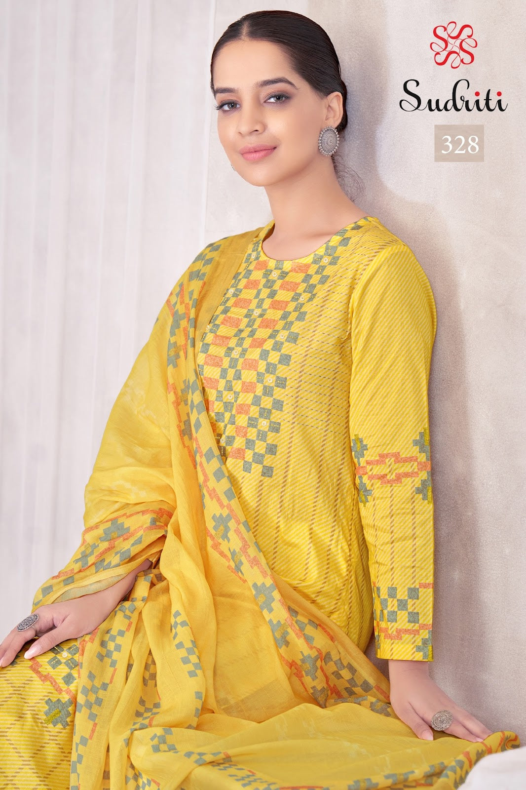 Magic Strip Sudriti Sahiba Pure Cotton Plazzo Style Suits Exporter Gujarat